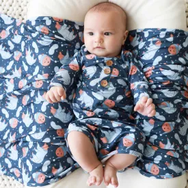 Bearly Asleep Newborn Baby Knot Gown & Hat Set