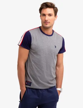 COLORBLOCK T-SHIRT WITH U.S. POLO ASSN. TAPING