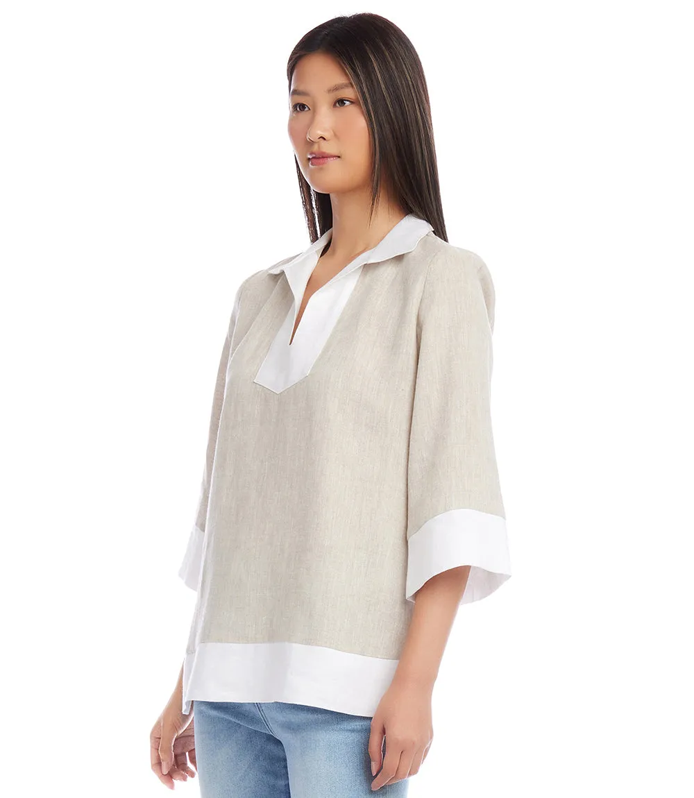 Contrast Tunic Top