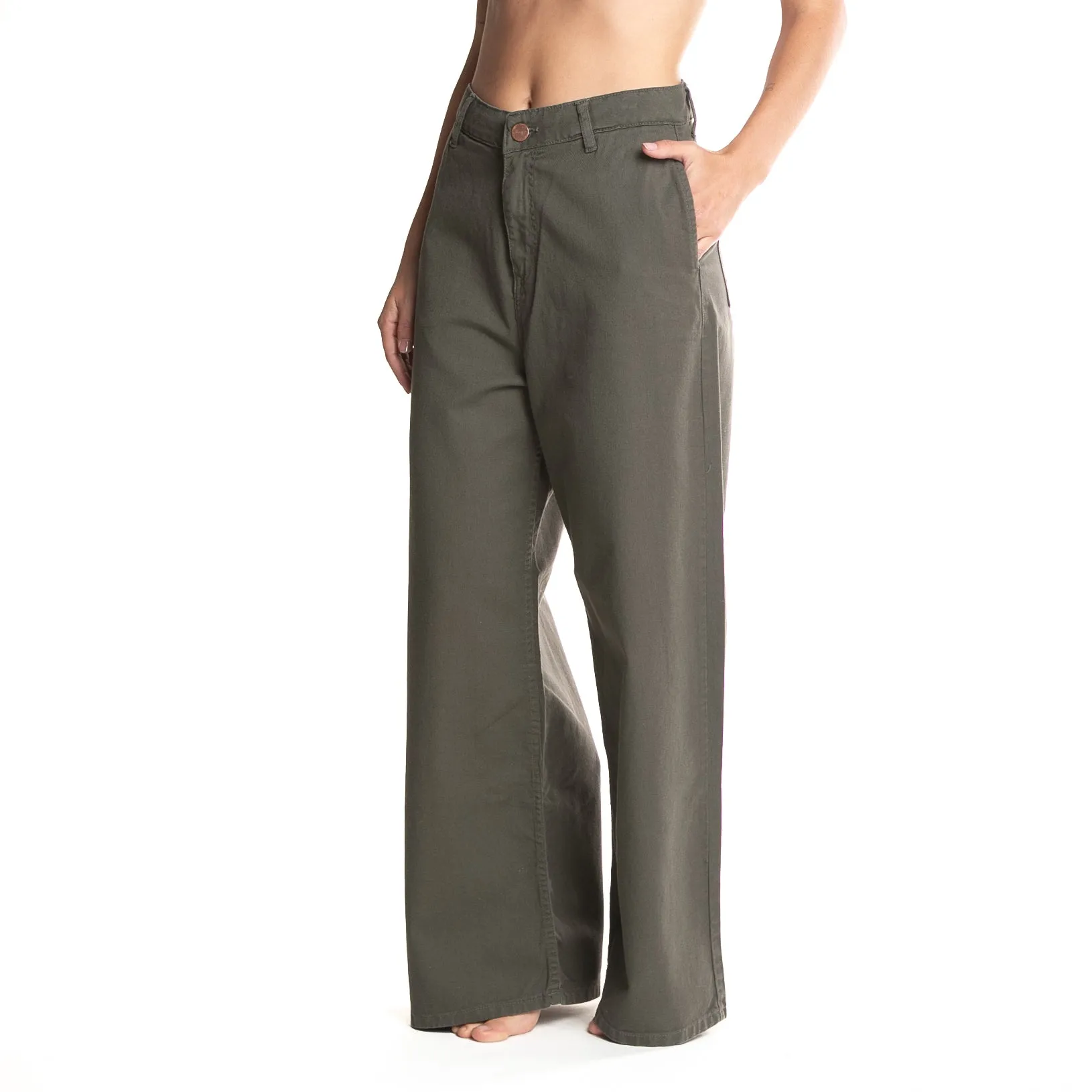 Jean Rusty Brave Full Length Pant Ld Army
