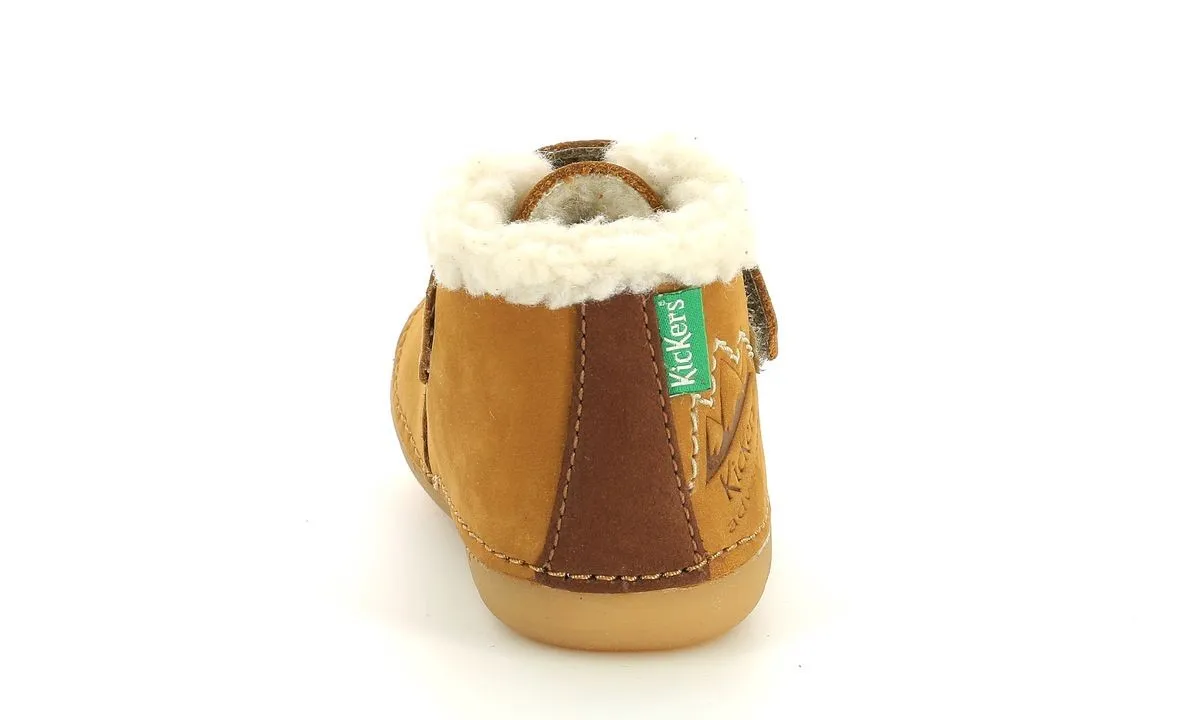 Kickers Somoons fourrées Camel