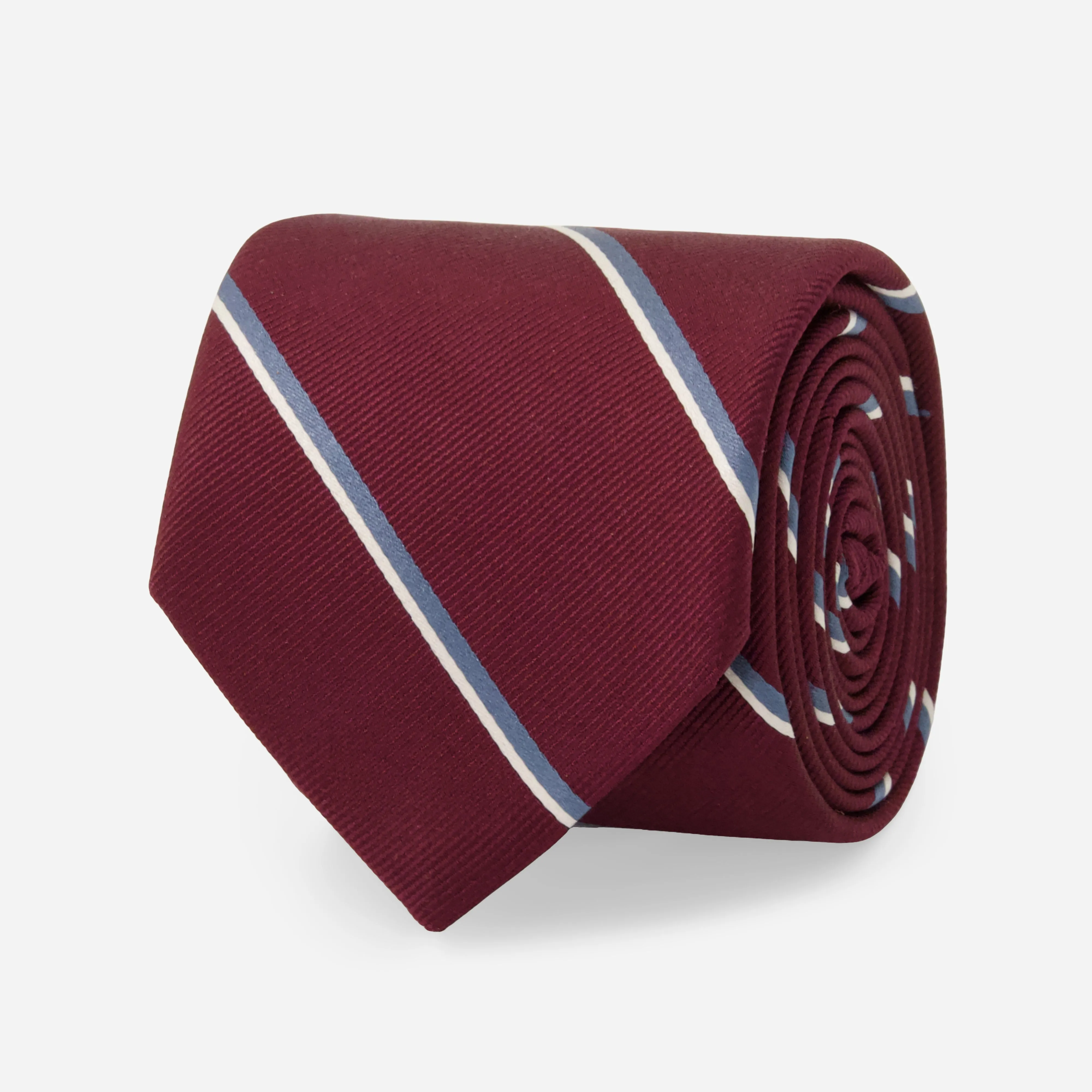 Laclaire Double Stripe Burgundy Tie
