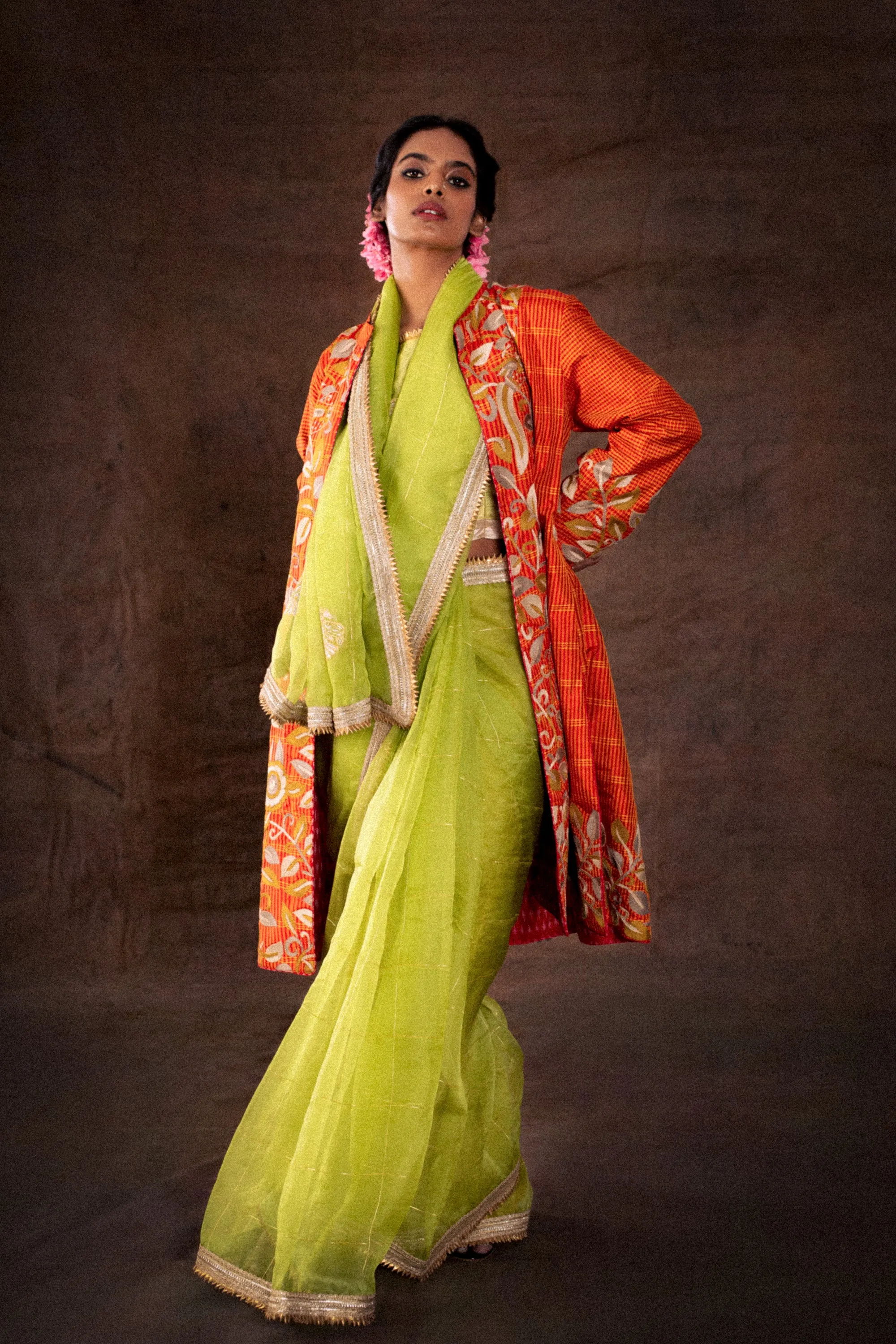 Orange Saree