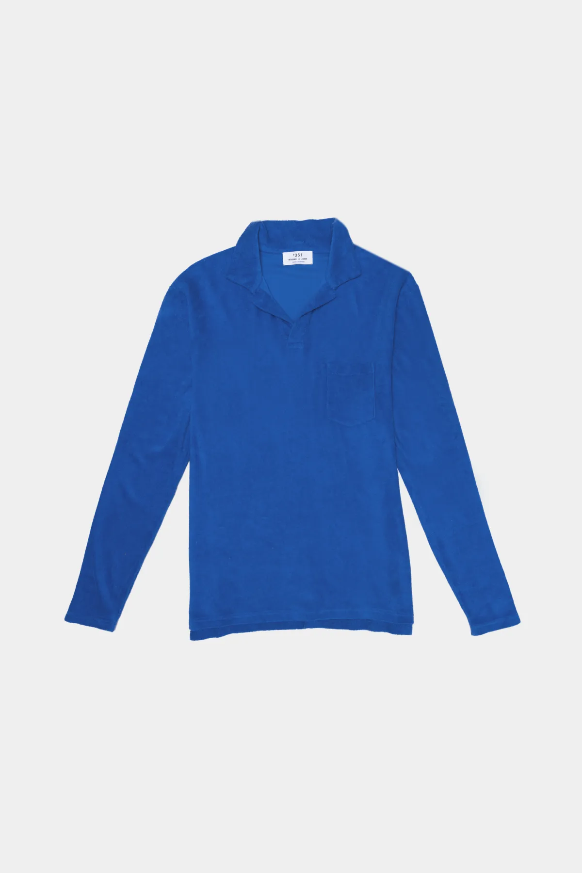 POLO LONG SLEEVE TERRY STEEL BLUE