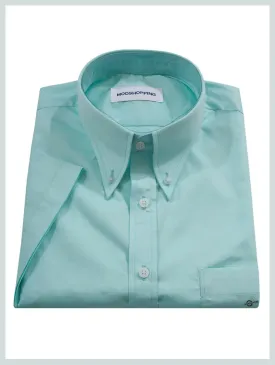 Short Sleeve Shirt | 60S Mod Style Sea Green Color Shirt For Man