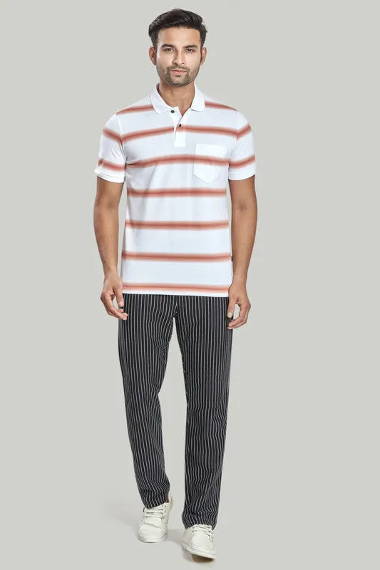 Stripe Pique Polo