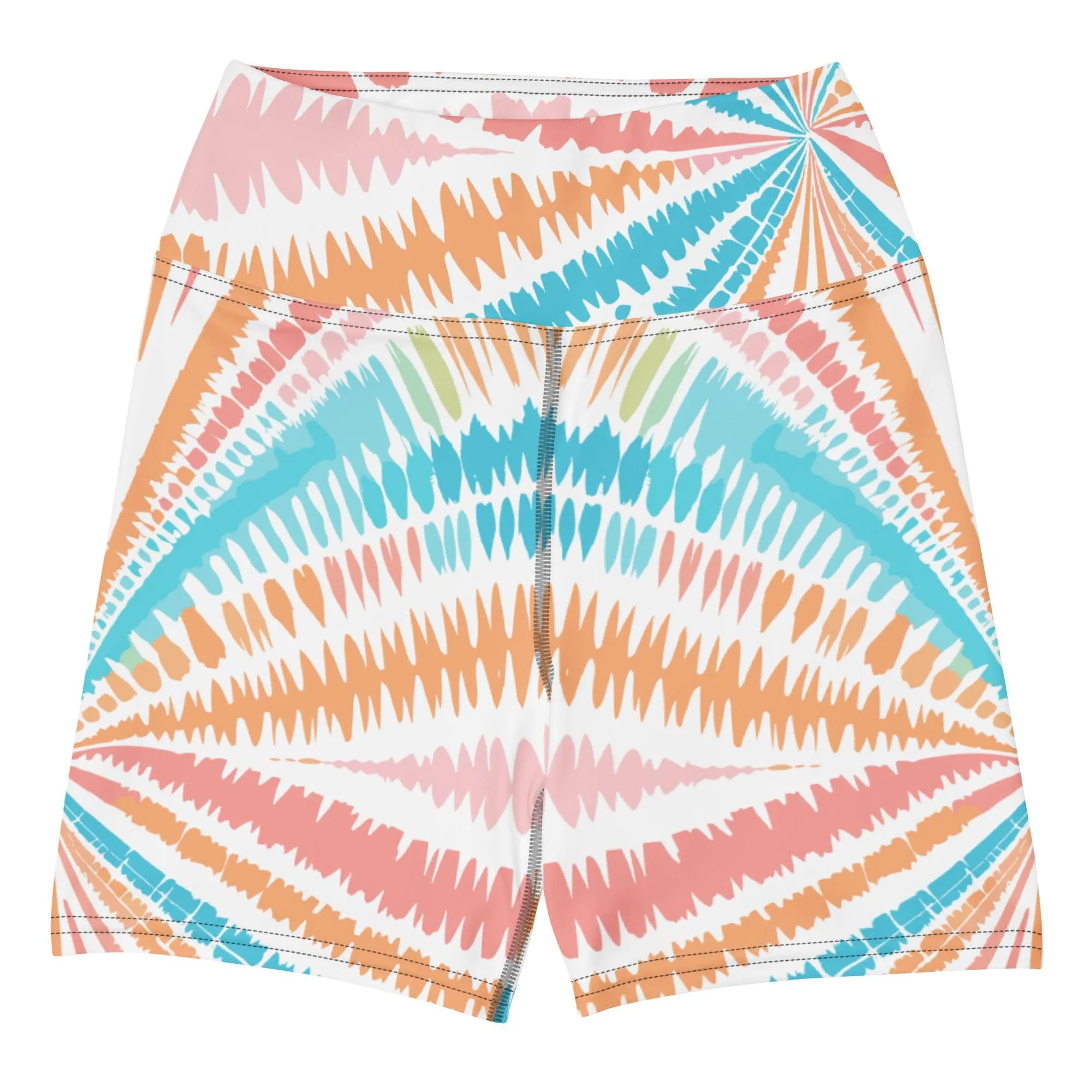 Tie-dye Yoga Shorts Peachy Twister